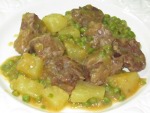 ESTOFADO DE TERNERA CON PATATAS Y GUISANTES